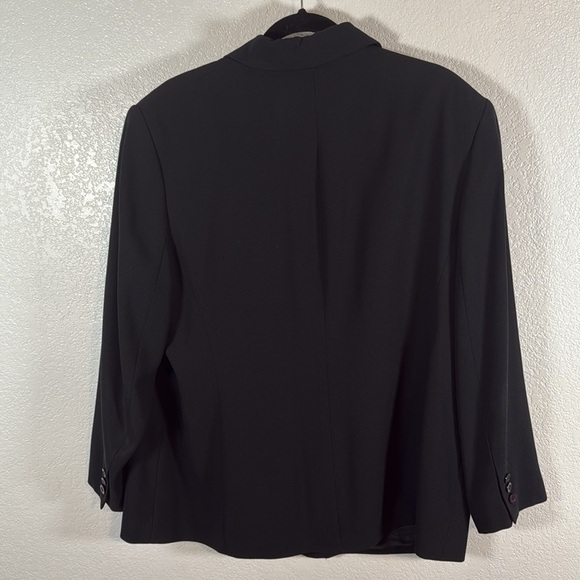 Vintage Elizabeth Black Classic One Button Career Wear Blazer Size 18 - Picture 3 of 6